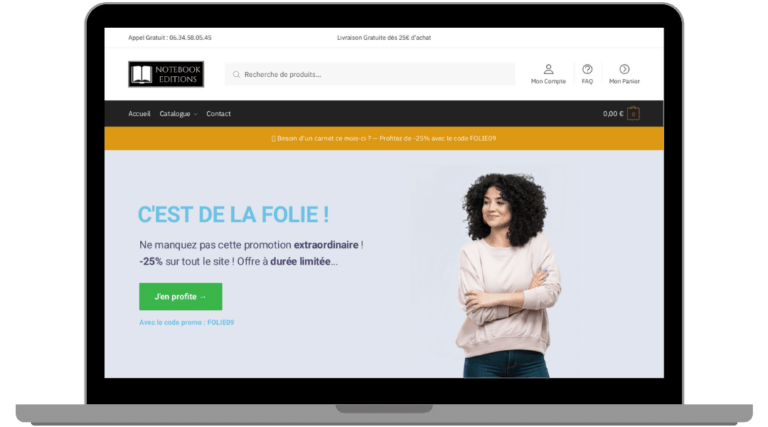 Conception de site ecommerce Notebook-Editions