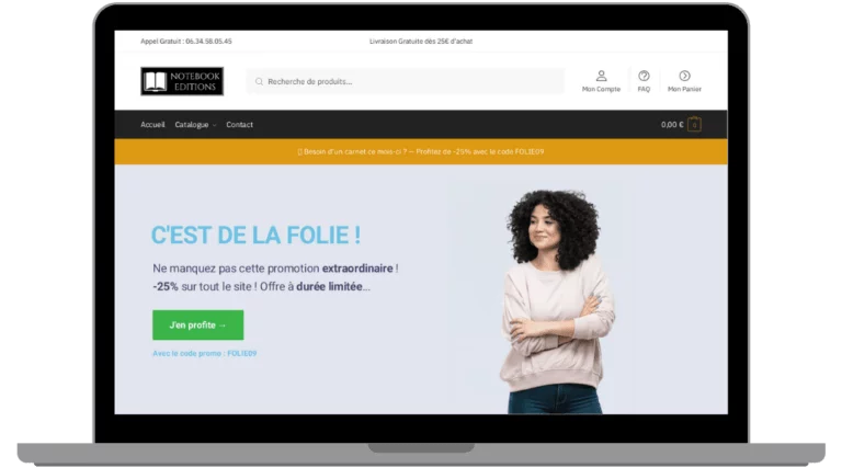 Conception de site ecommerce Notebook-Editions
